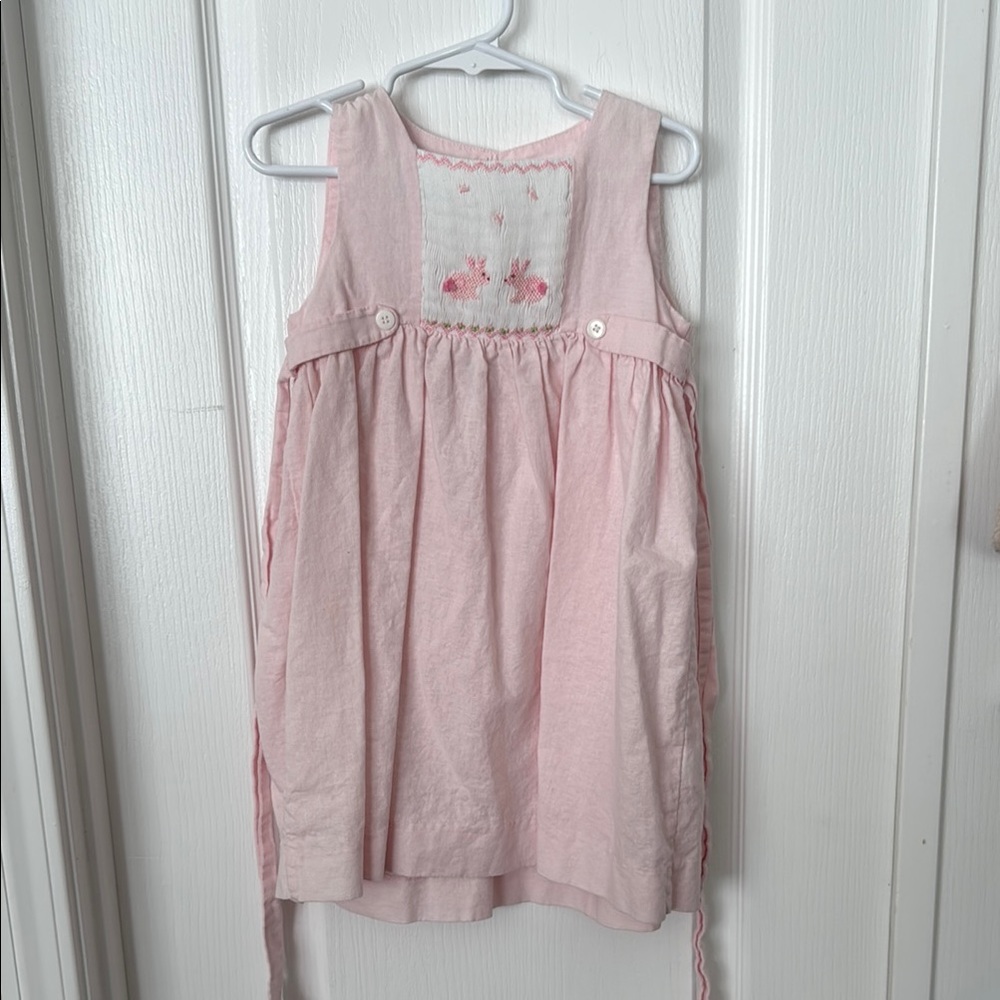 Pink Sleeveless Dress with Embroidered Detail